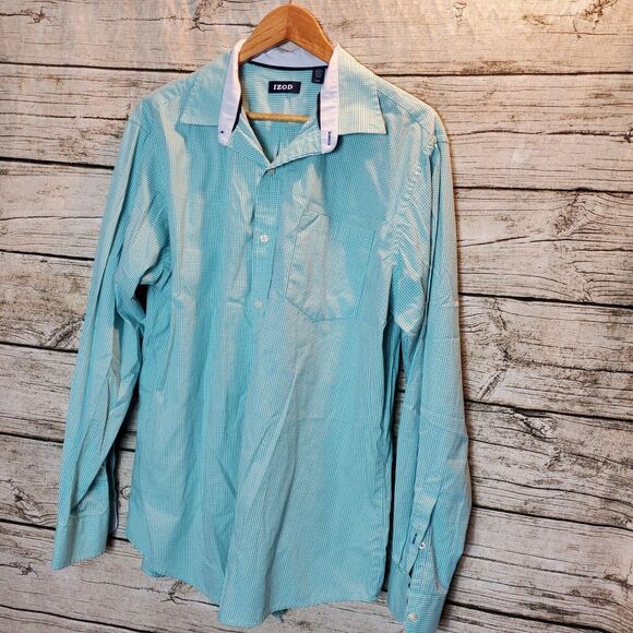 Izod Long Sleeve Button Down Shirt Size Large - Picture 1 of 6